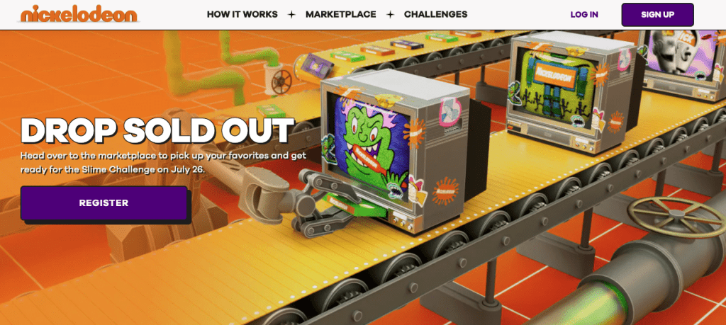 Nickelodeon - Recur platform, NFT