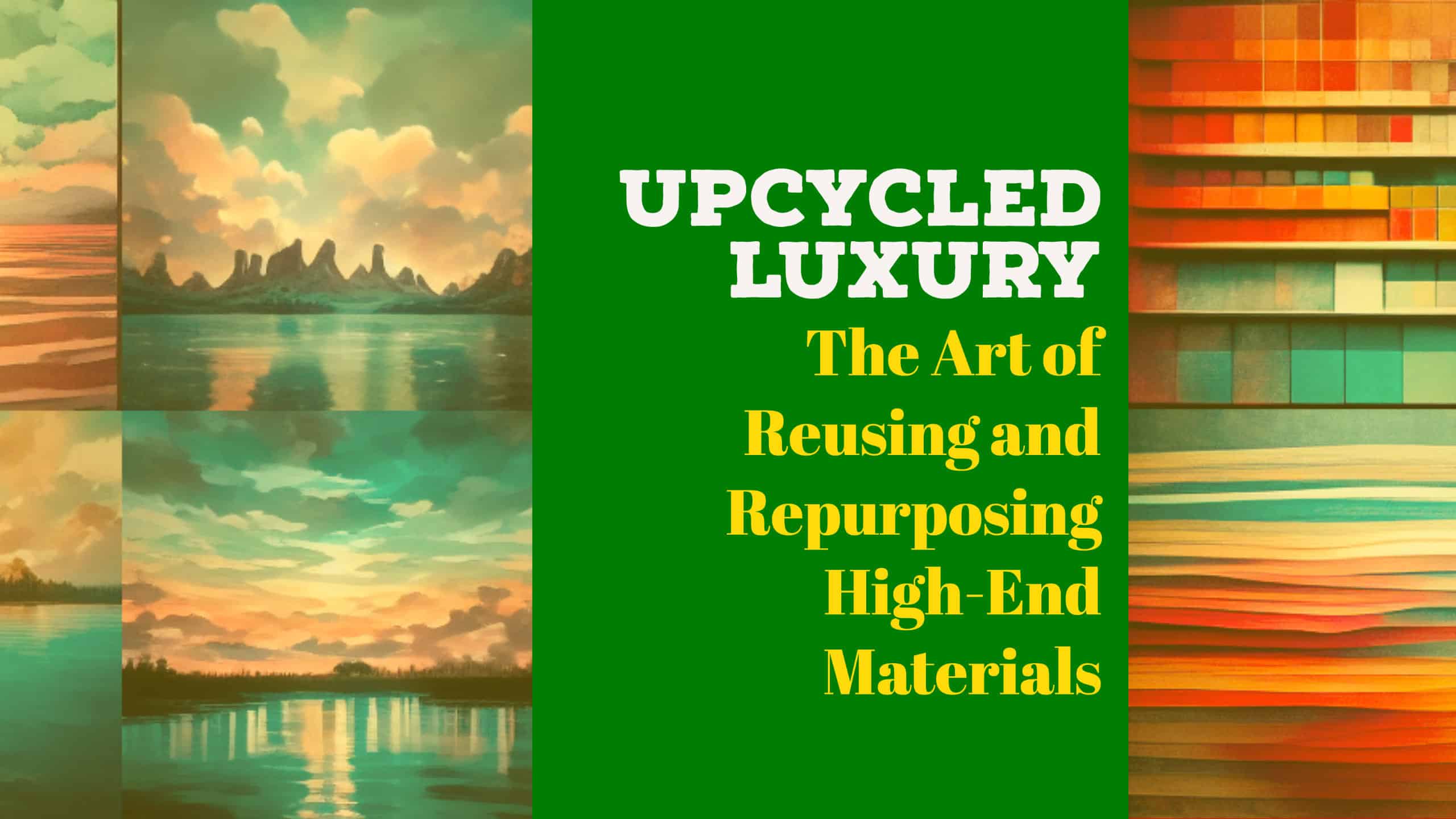 Upcycled Luxury: The Art of Reusing and Repurposing High-End Materials